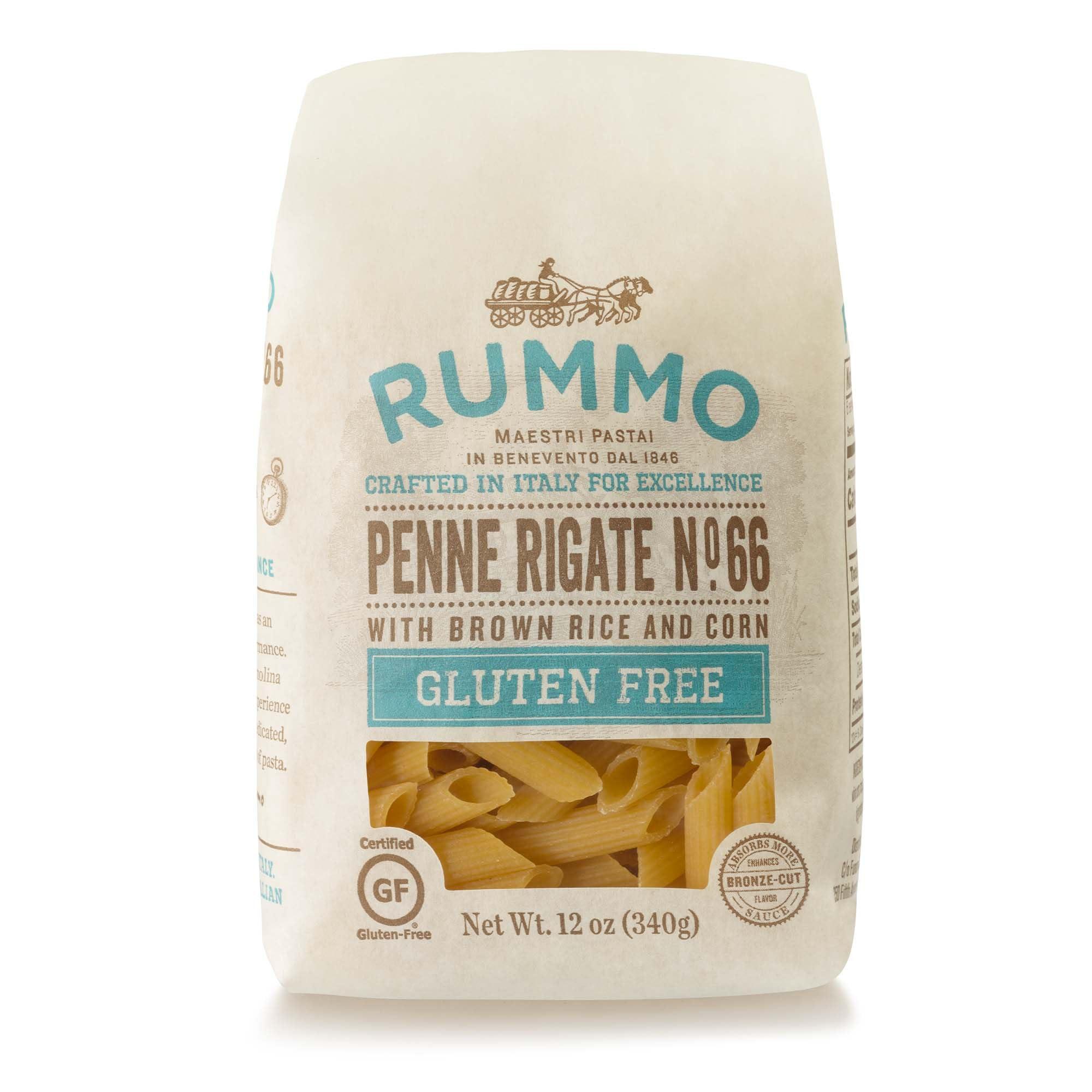 Rummo Rummo Gluten Free Penne Rigate N.66 - Gluten Free Pasta, Made with Corn & Rice, Penne Pasta Noodles, Pasta from Italy - 12 Ounce (Pack of 1)