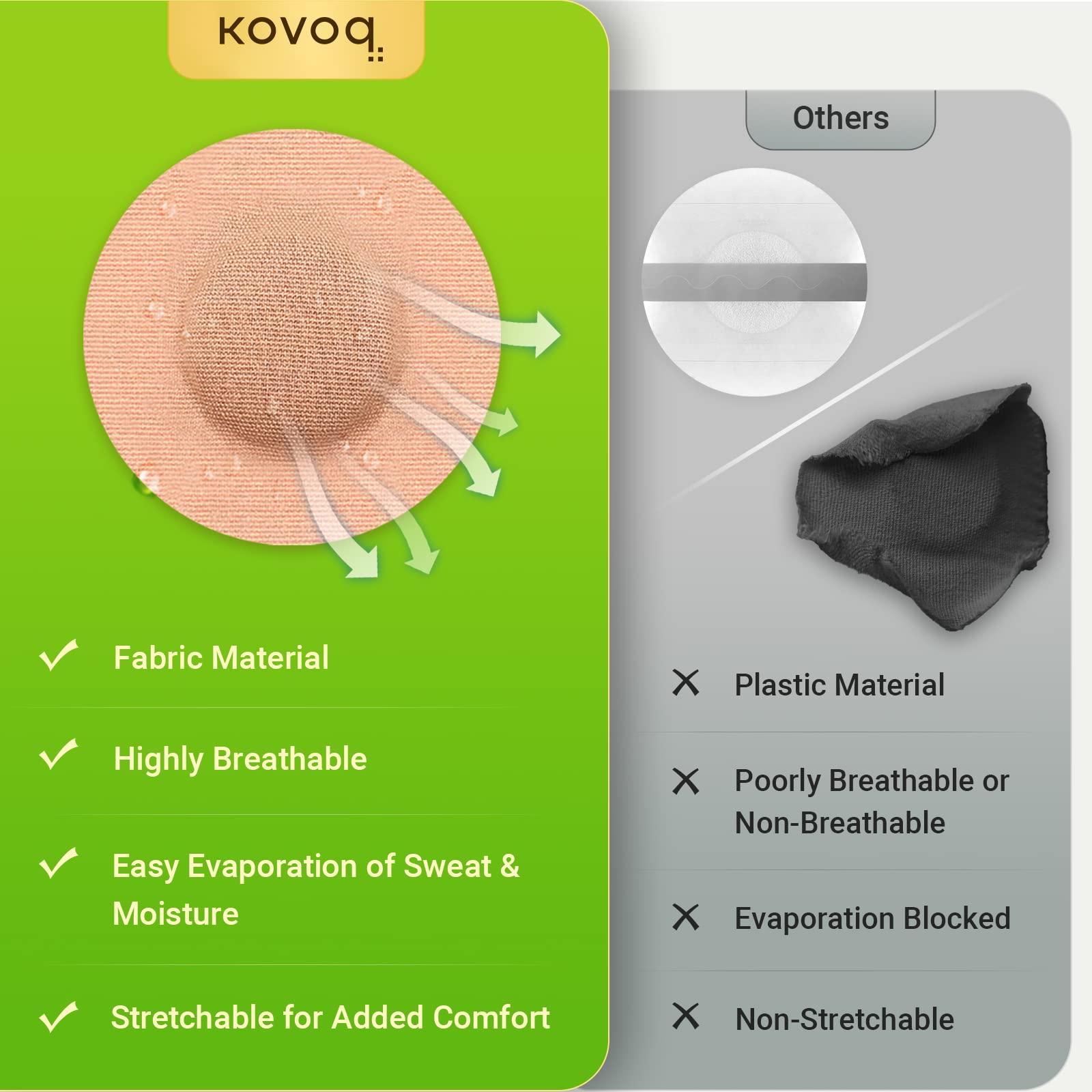Kovoq Kovoq - Libre 2 Sensor Covers - 40-Pack Waterproof Adhesive Patches for Freestyle Libre 2 Sensor, 2 Hard Covers for Reliable Protection Against Bumps and Scratches, Breathable and Hypoallergenic (TAN)