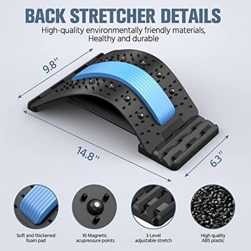 AFTRYOUGO AFTRYOUGO Back Stretcher with, Chest Expander, Lumbar Back Pain Relief Device, Multi-Level Back Massager Lumbar, Pain Relief for Herniated Disc, Sciatica, Scoliosis