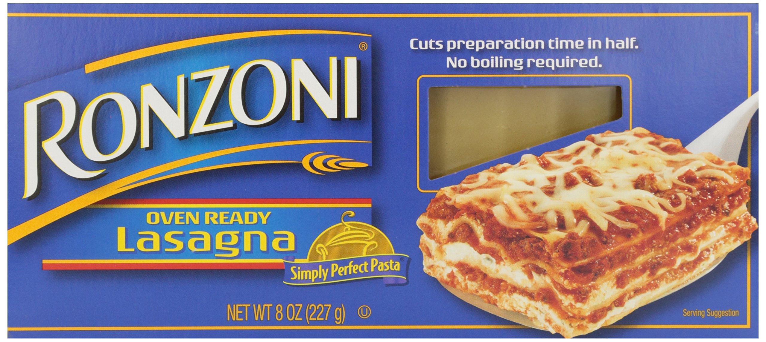 Ronzoni Ronzoni Oven Ready Pasta, Lasagne, 8 oz