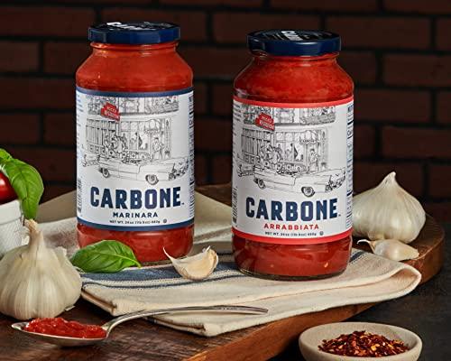 Carbone Carbone Pasta Sauce VARIETY PACK of Marinara & Arrabbiata | Tomato Sauce Made with Fresh & All-Natural Ingredients | Non GMO, Vegan, Gluten Free, Low Carb Pasta Sauce | 24 Fl Oz (Pack of 2)