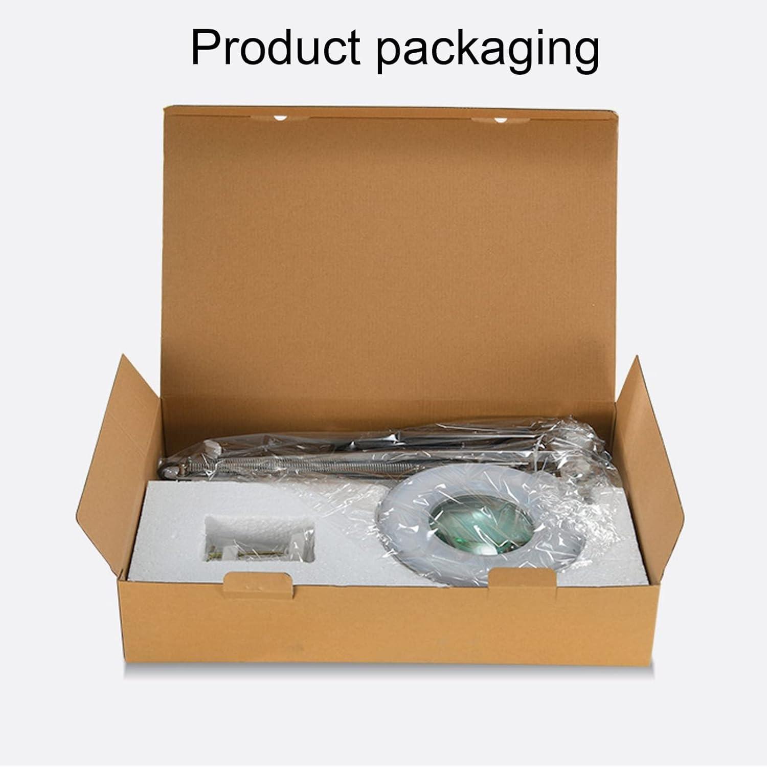 YUNYHAO 10X/15X/20X Magnifying Glass with Lamp and Stand, 3 Color Modes Infinitely Dimmable, Adjustable Swing Arm LED Lighting Magnifying Glass Desk Lamp (Color : 20X)