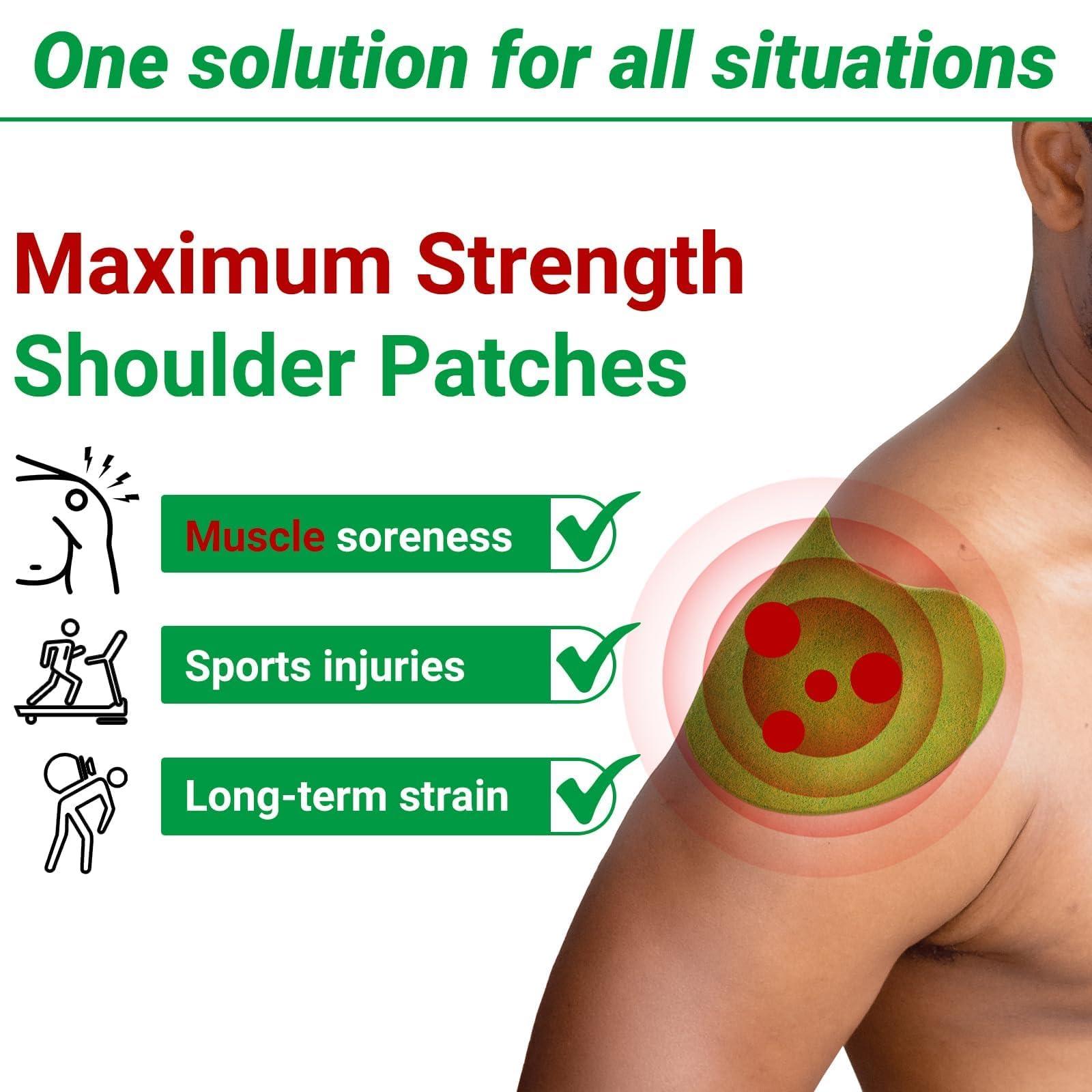 ishancare iShanCare Shoulder Patches - 24 Count Warming Herbal Plaster Maximum Strength Heat Patches, 8 Hours Deep Heating Extra Strength Joint Patch of Shoulder, Knee, Back, Neck