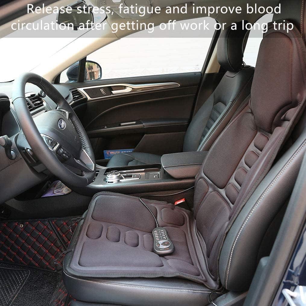 SLOTHMORE Back Massage Chair Pad, Back Massager with Heat for Pain Relief, Chair Massager for Full Body Massage, Deep Tissue Vibration Massger with 2 Adapters, Chair Massager for Office and Recliner