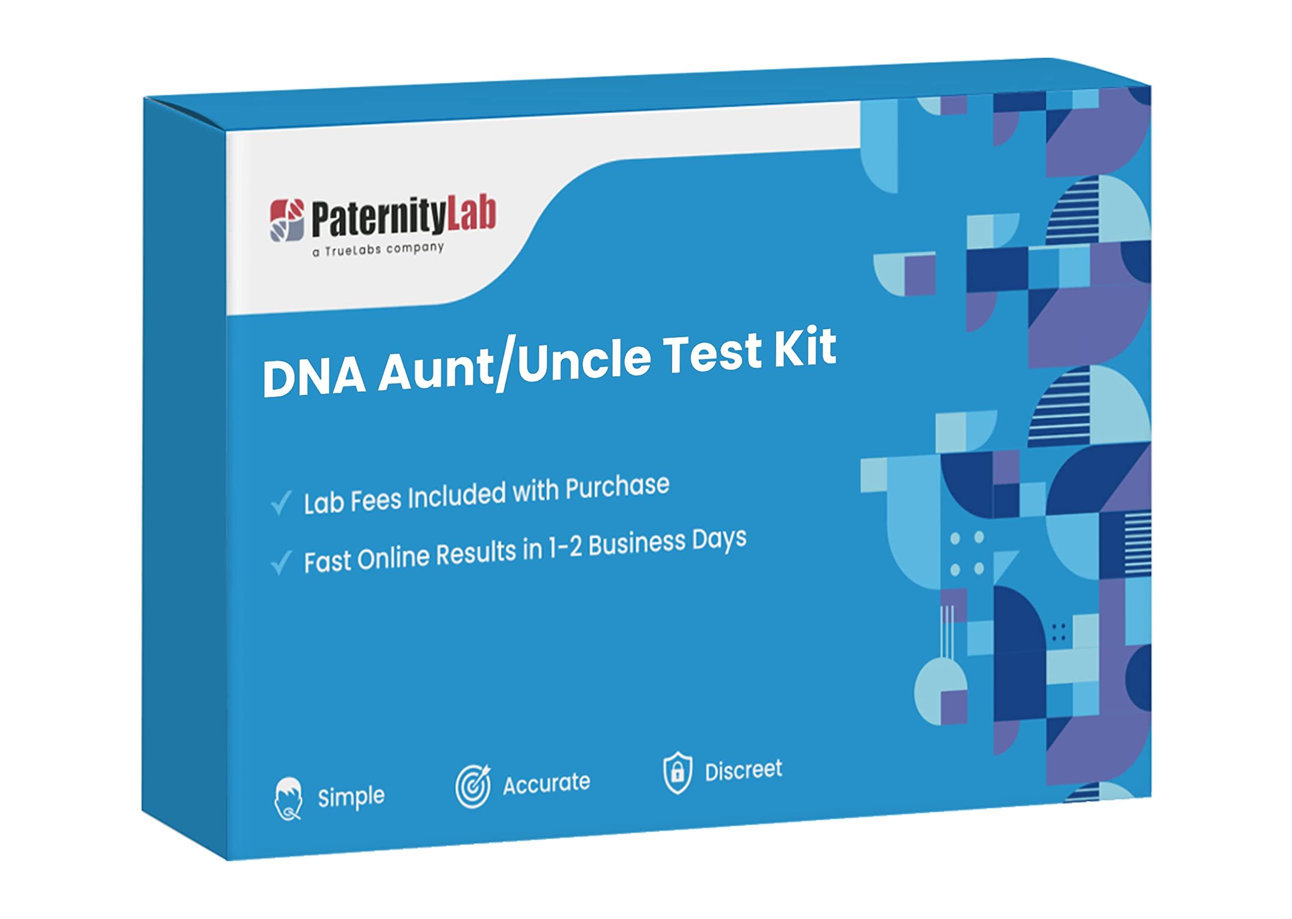 TrueLabs PaternityLab DNA Aunt/Uncle Test - Lab Fees & Shipping Included - Results in 1-2 Days - at-Home Collection Kit