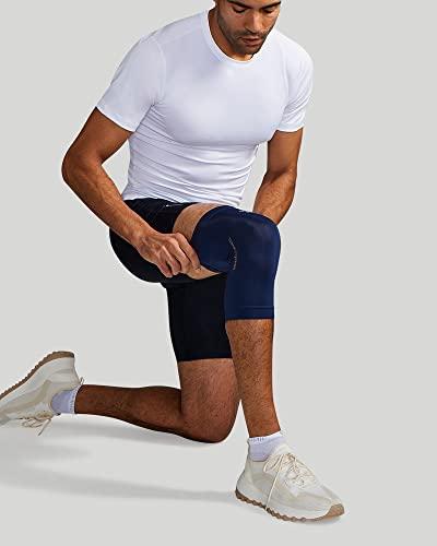 Tommie Copper Tommie Copper Core Compression Knee Sleeve, Unisex, Men & Women | 4D Stretch, Breathable Support for Muscle & Joint Stability - Dark Navy - X-Large