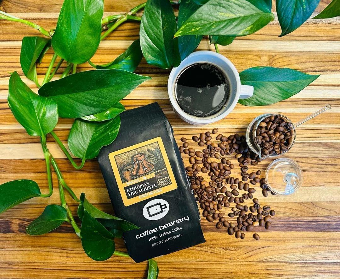 Coffee Beanery Ethiopian Yirgacheffe Specialty Coffee | 1 Bag of 12oz. Coffee (Coarse) | Light Roast