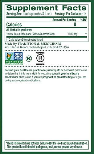 Traditional Medicinals Traditional Medicinal's Pau D'arco Herb Tea ( 6x16 BAG)