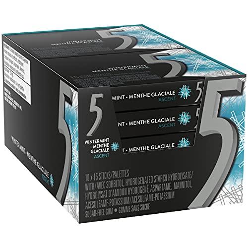 5 Wrigley 5 Ascent Escalating Wintermint, 10ct/150 sticks total
