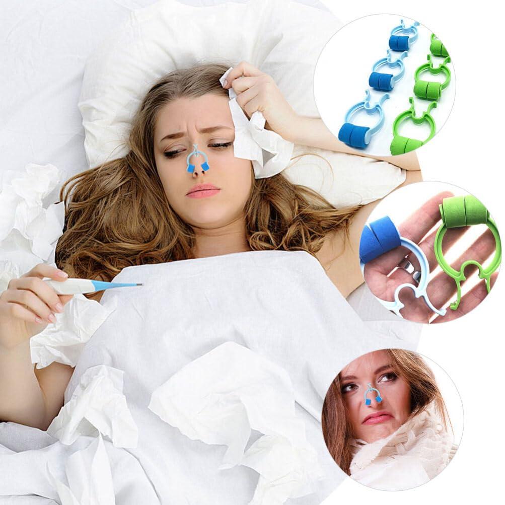 Lurrose 6pcs Fixed Pinch Nose Fixing Nose Stoppers Nasal Clip Fixing Nose Clips Portable Nose Clips Nosebleed Stoppers Epistaxis Care Clips Lung Breathing Training Clips Nose Bleed Stopper