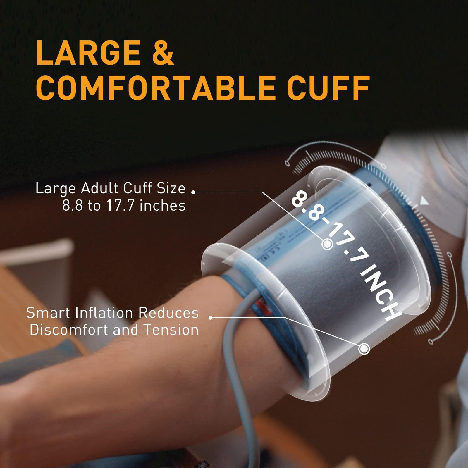 yuwell yuwell Blood Pressure Monitors/Machine for Home Use, Automatic Digital BP Cuff 17.7 inch, Largest Backlit Display, AC Adapter, 2-Users, 198 Recordings,Style 680 Series