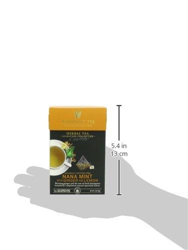 Wissotzky Tea Wissotzky Tea Signature Collection Nana Mint with Ginger and Lemon Tea, 1.4 Ounce (16 Count)