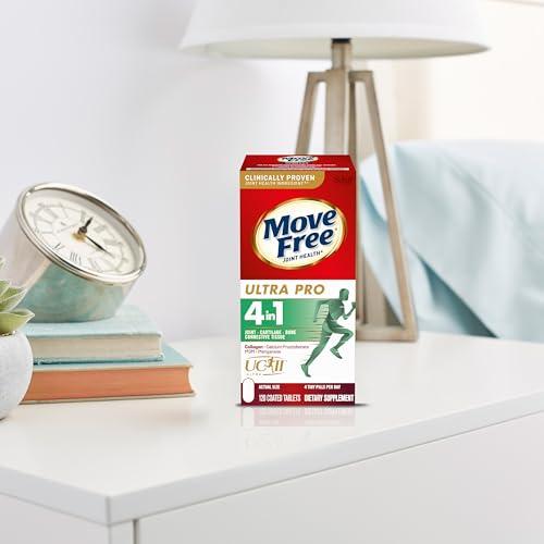 Move Free Move Free Ultra Pro with Quadruple Action Joint Support - Type 2 Collagen MSM Calcium Fructoborate & Manganese - Supports Joint Cartiliage Bone Connective Tissue, 120 Tablets (30 servings)