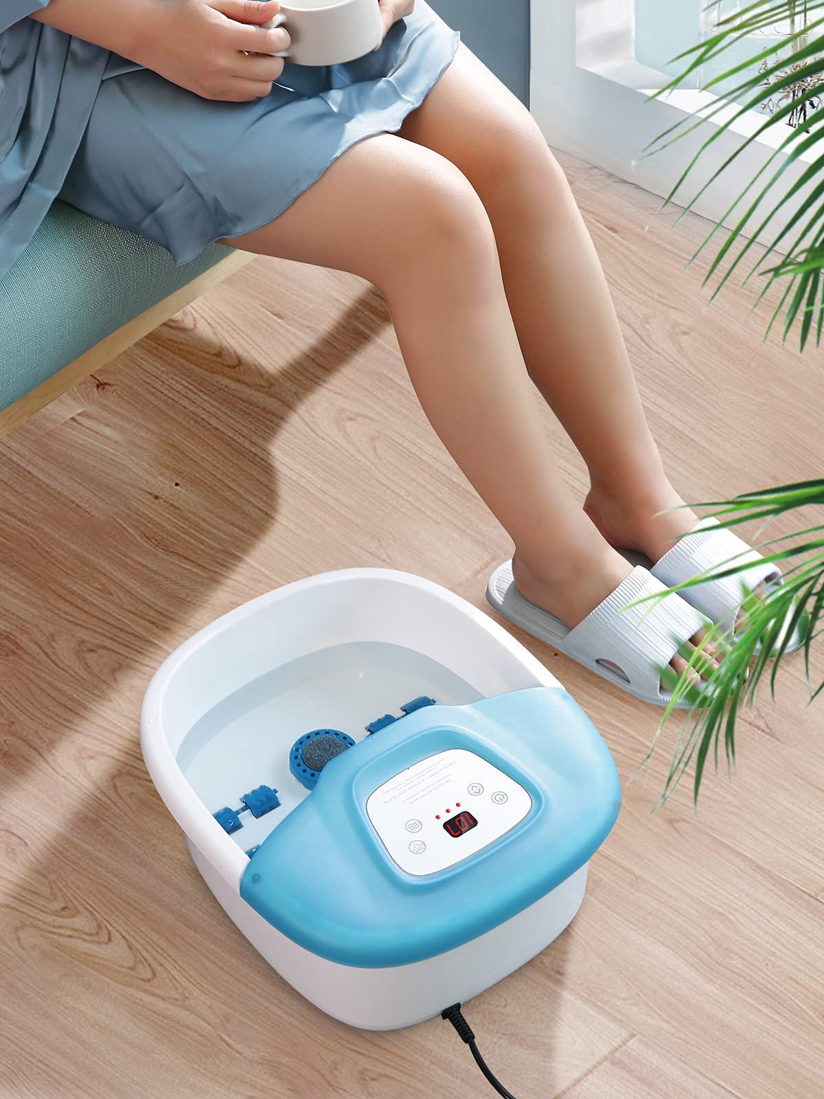 N\\A Foot Spa Bath Massager, Quick Heating Adjust the Temperature Bubble, with Grindstone for Household Use