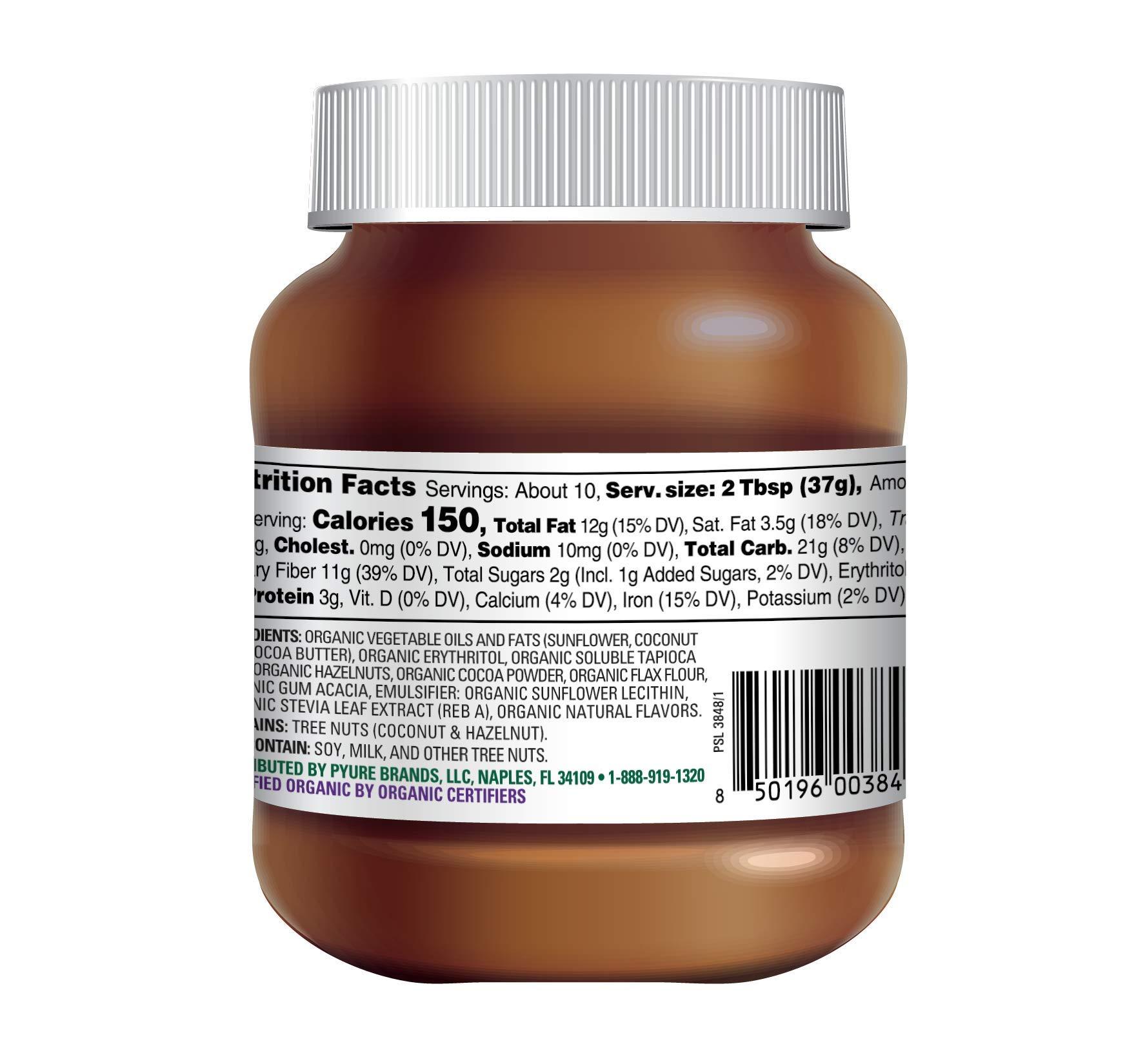 Pyure Organic Hazelnut Spread with Cocoa by Pyure | Keto Friendly, No Palm Oil, Vegan | 13 Oz & Organic Liquid Stevia Extract Sweetener, Simply Sweet, Sugar Substitute, 200 Servings, 1.8 Fluid Ounce
