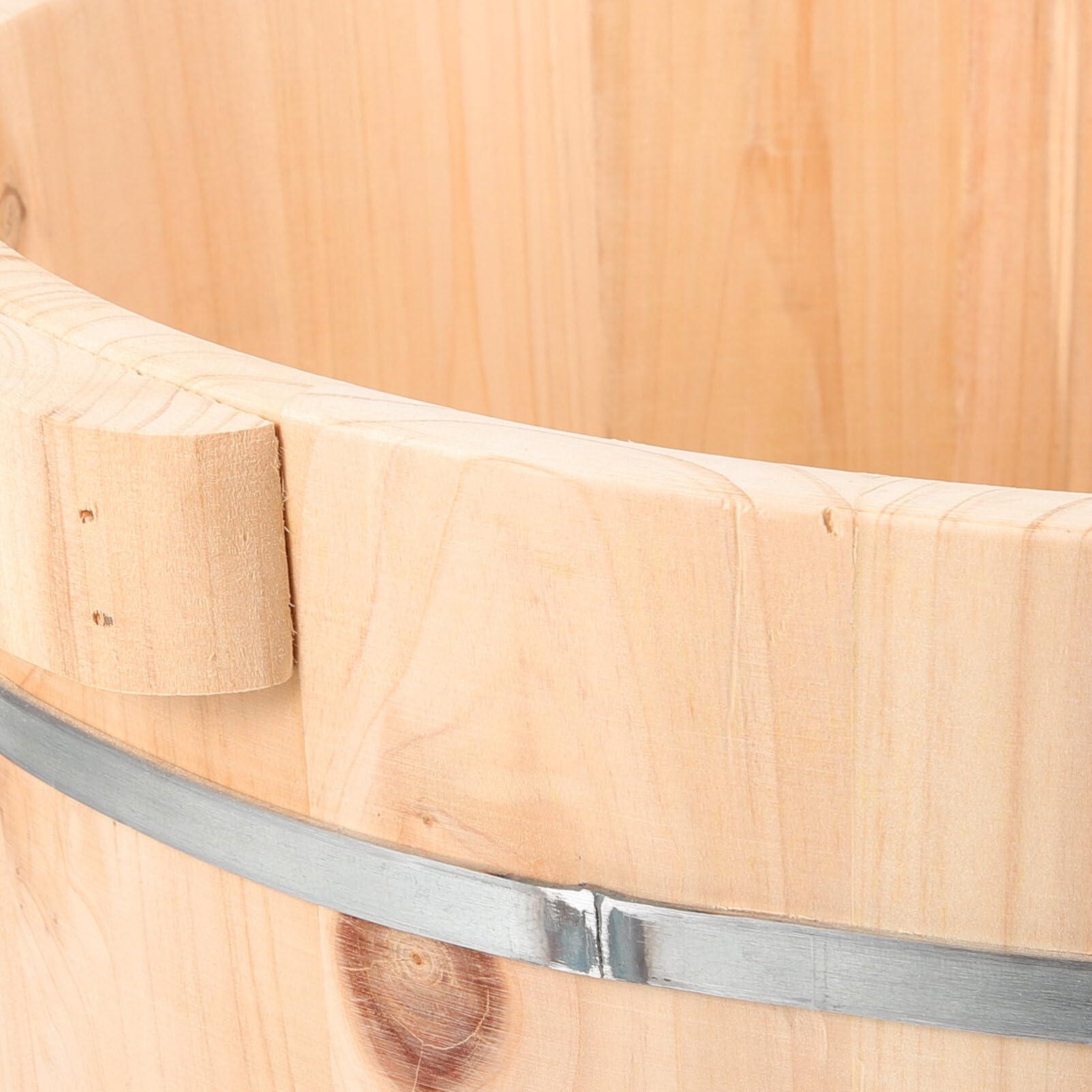 Angoily Angoily Wooden Foot Bath Bucket Wood Foot Tub for Soaking Feet Pedicure Bowl Foot Spa Massage Pedicure Barrels Foot Bath Basin Foot Soak Tub for Home Sauna 21cm