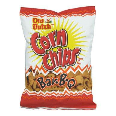Old Dutch Foods Old Dutch Bar-B-Q Corn Chips 60g/2.1 oz. Bag, (Imported from Canada)