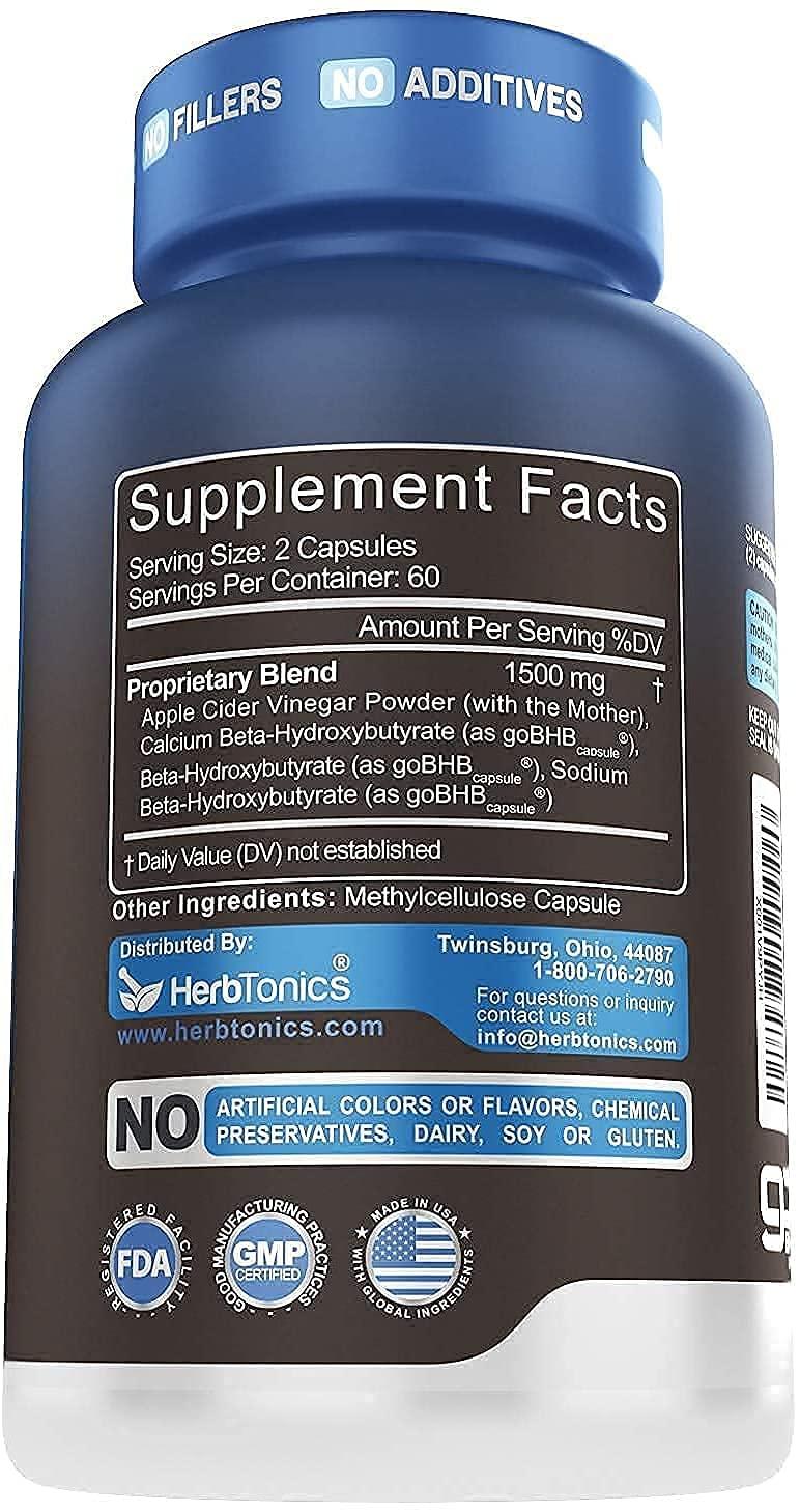 Herbtonics Herbtonics Apple Cider Vinegar Plus Keto with Burner +