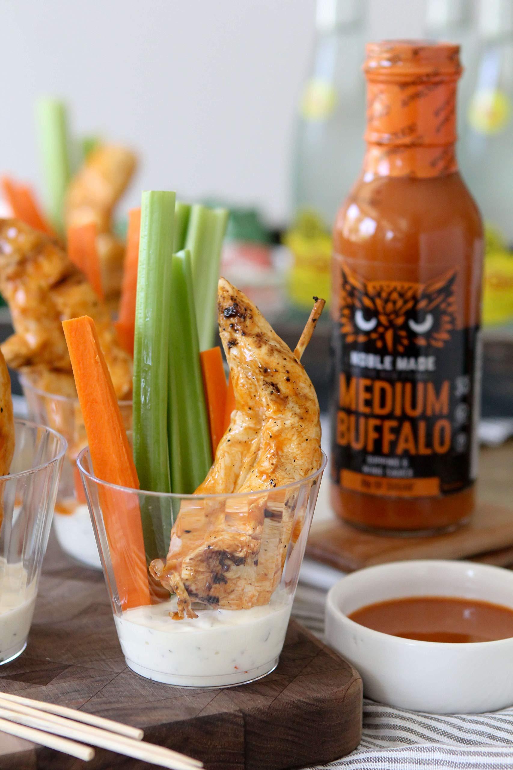 The New Primal Noble Made Buffalo Sauce, Keto, Gluten Free, Vegan Dipping & Wing Sauce, Low Carb, Dairy Free, Low Calorie, Paleo, Low Sugar, and Whole30 Approved, Medium Buffalo, 13 oz (1 Count)