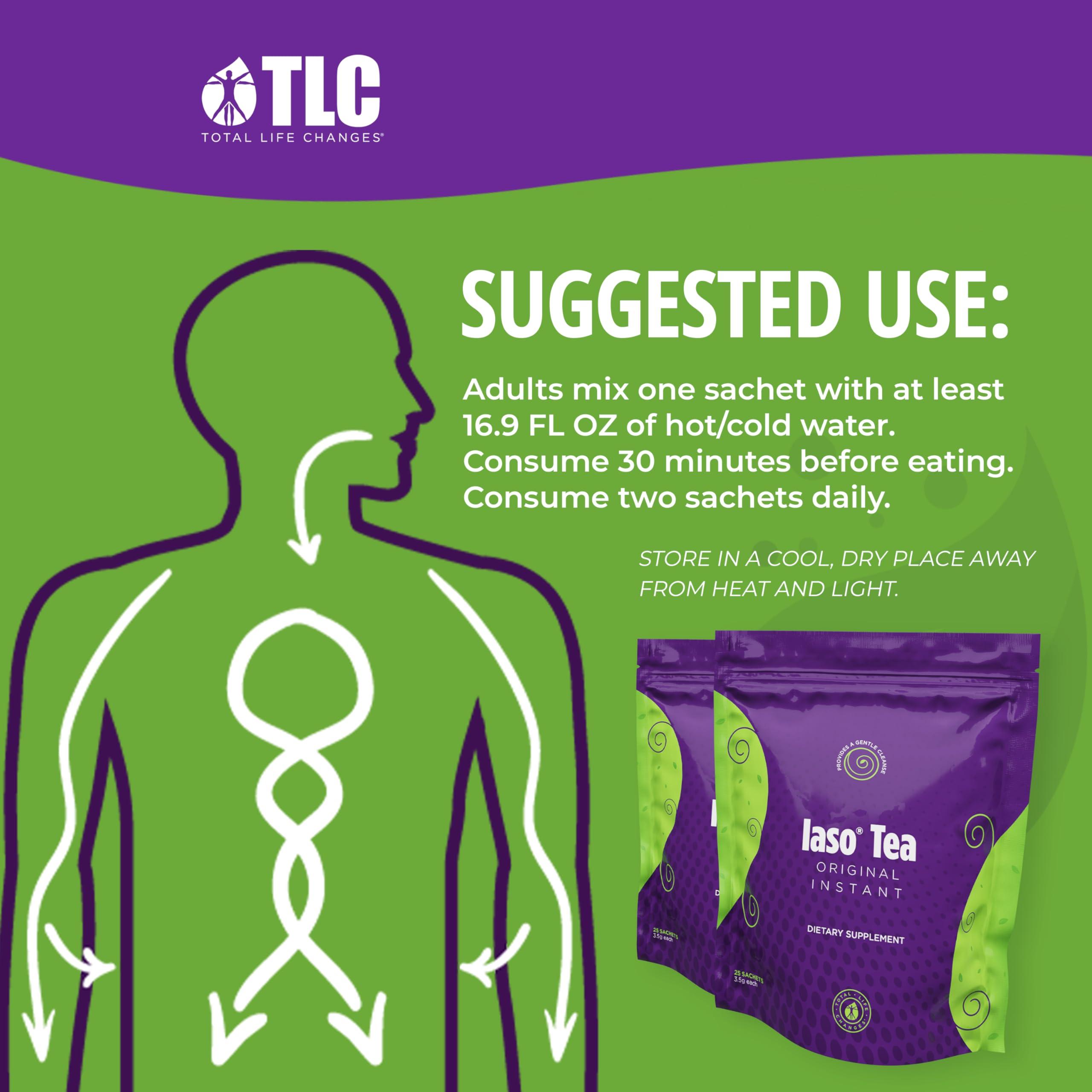 Total Life Changes Total Life Changes Iaso Instant Tea (Original) - Convenient Cleansing Tea for a Balanced Lifestyle, Gentle & Refreshing, 25 Sachets, Pack of 2