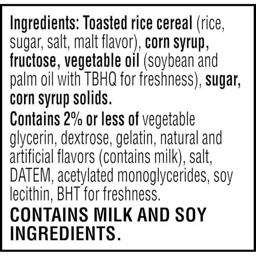RICE KRISPIES TREATS Rice Krispies Treats Crispy Marshmallow Squares, Kids Snacks, Snack Bars, Original, 12.4oz Box (16 Bars)