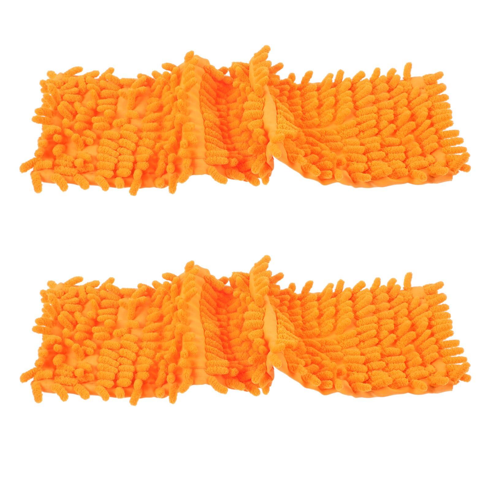 BESPORTBLE Microfiber Mop Pads, 2pcs Washable Mop Pads Reusable Replacement Mop Pads Flat Replacements Heads for Wet Or Dry Floor Cleaning and Scrubbing, 15.6inch