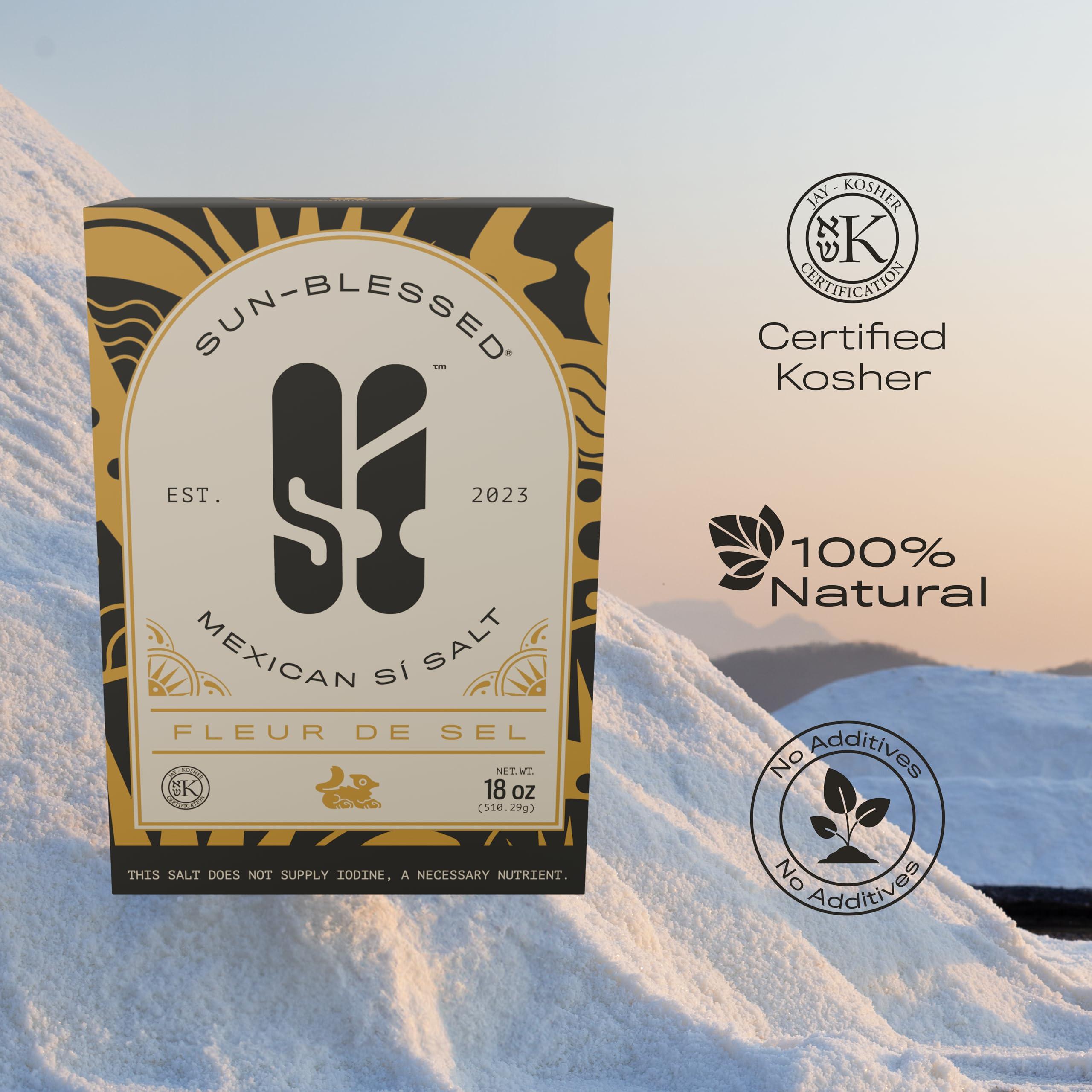 S MEXICAN S SALT S Mexican S Salt, 18 oz Colima Fleur de Sel, Kosher, Natural, Sun Blessed, Organic, Gluten Free, Obtained by Ancient Process, Hand Harvested