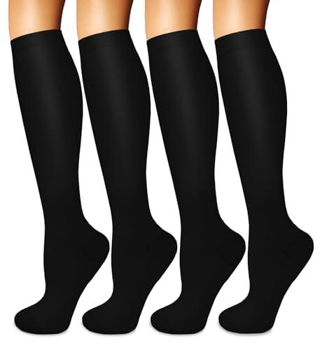 Iseasoo Iseasoo 4 Pairs Compression Socks for Women Men Circulation-Best Support for Nurses,Running,Athletic,Travel S-M