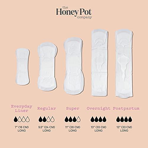 The Honey Pot Company The Honey Pot Company Clean Cotton Regular Absorbency Pads, Herbal-Infused Pads with Wings, Plant-Derived Feminine & Menstrual Care. (Product) RED – 20 ct.