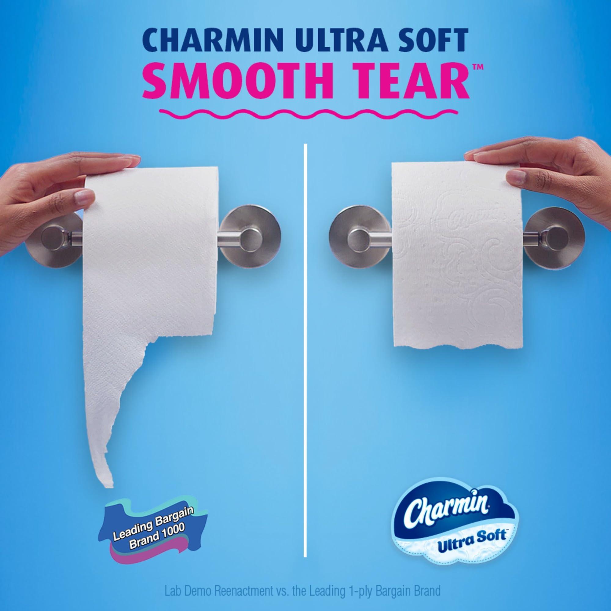 charmin Charmin Ultra-Soft 2-Ply Toilet Paper Mega Rolls, 4\" x 4\", White, 224 Sheets Per Roll, Pack Of 12 Rolls