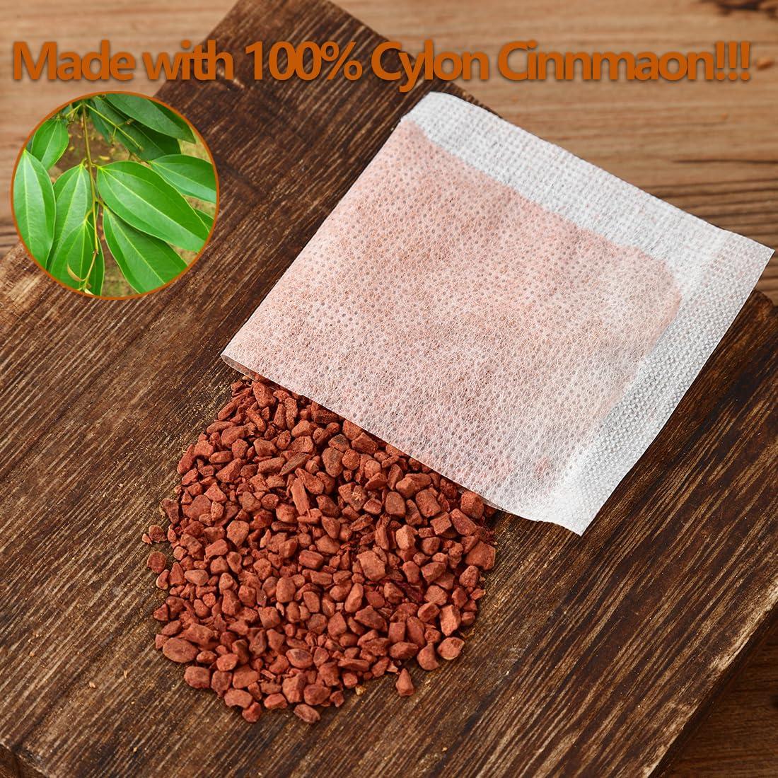 ULTHMOK Premium 100 Ceylon Cinnamon Tea Bags, Made with 100% Ceylon Cinnamon Sticks, No Additives & Caffeine Free.