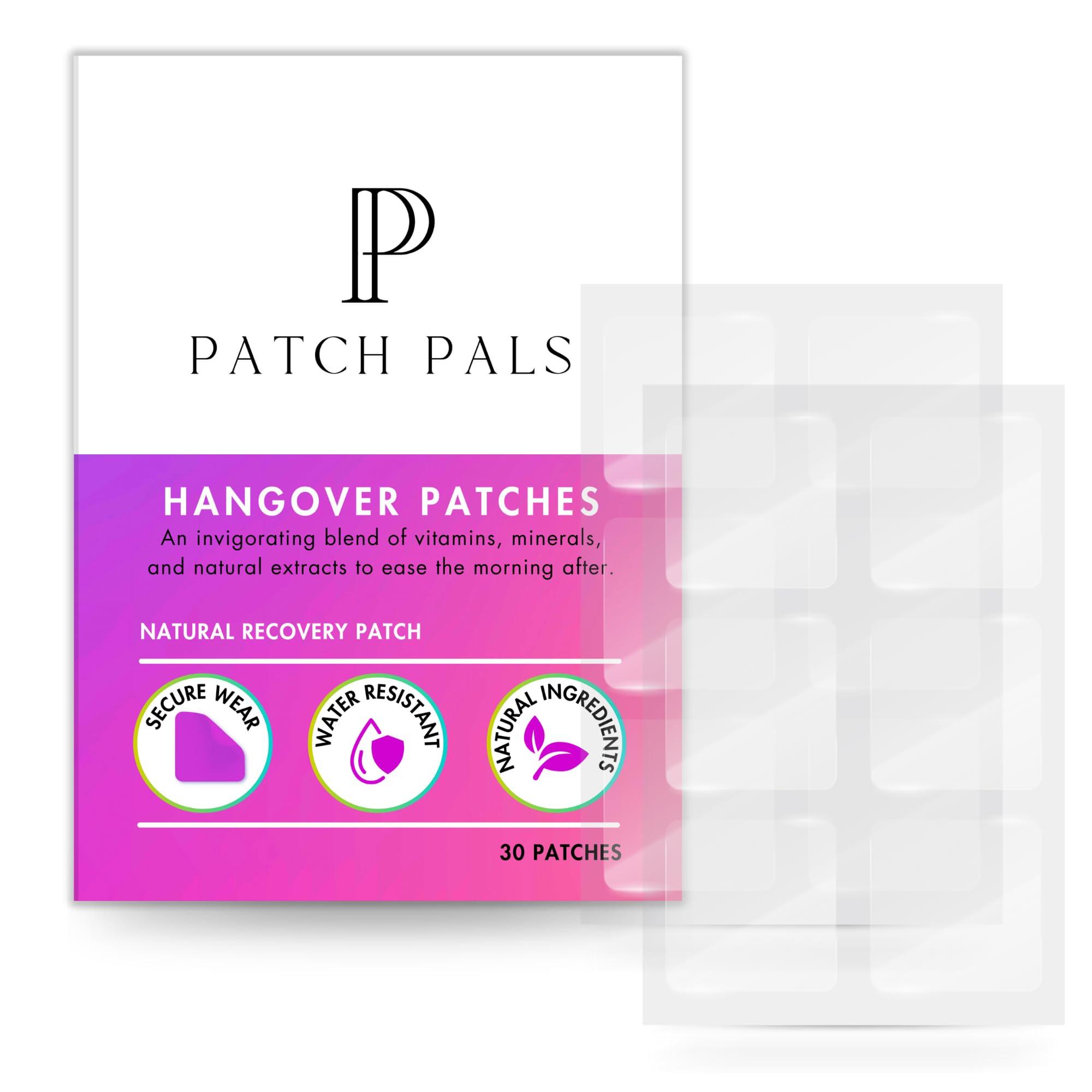 P Patch Pals P Patch Pals Natural Hangover Patches - Waterproof Clear Party Patches (30 Count) - Discreet and Sticks to Skin Well - Use Before Drinking and Wake Up Refreshed and Energized After Party