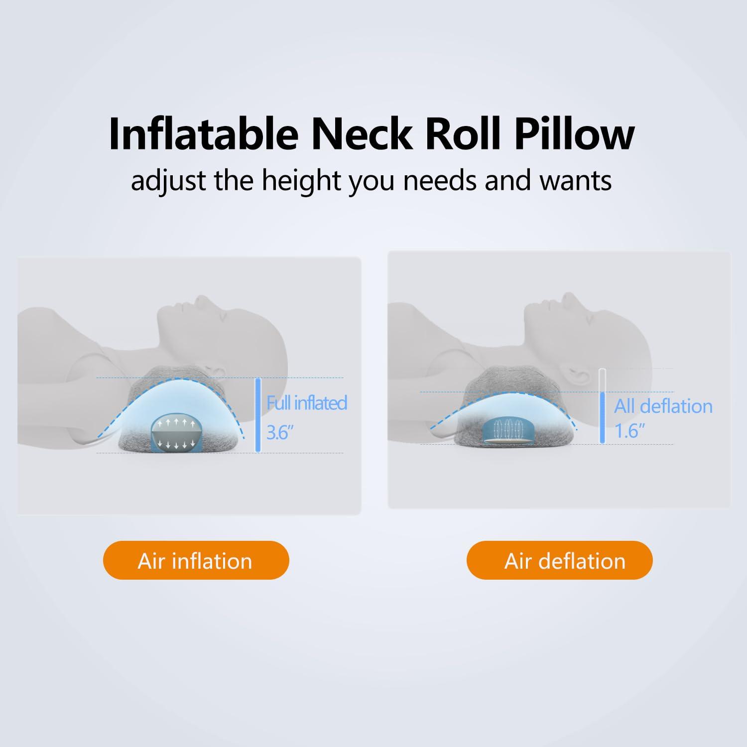 RESTCLOUD RESTCLOUD Cervical Traction Device with Overnight Cervical Neck Traction Pillow for Sleeping, Neck Stretcher for TMJ Pain Relief