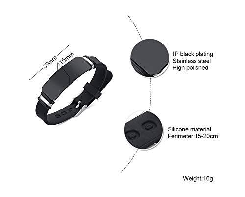 ZKXXJ ZKXXJ Medical Alert ID Bracelets for Men Women Anaphylaxis - Silicone Adjustable Wristband Sos Emergency Identification Bracelet,ICE Health Alert Allergy Awareness Jewelry