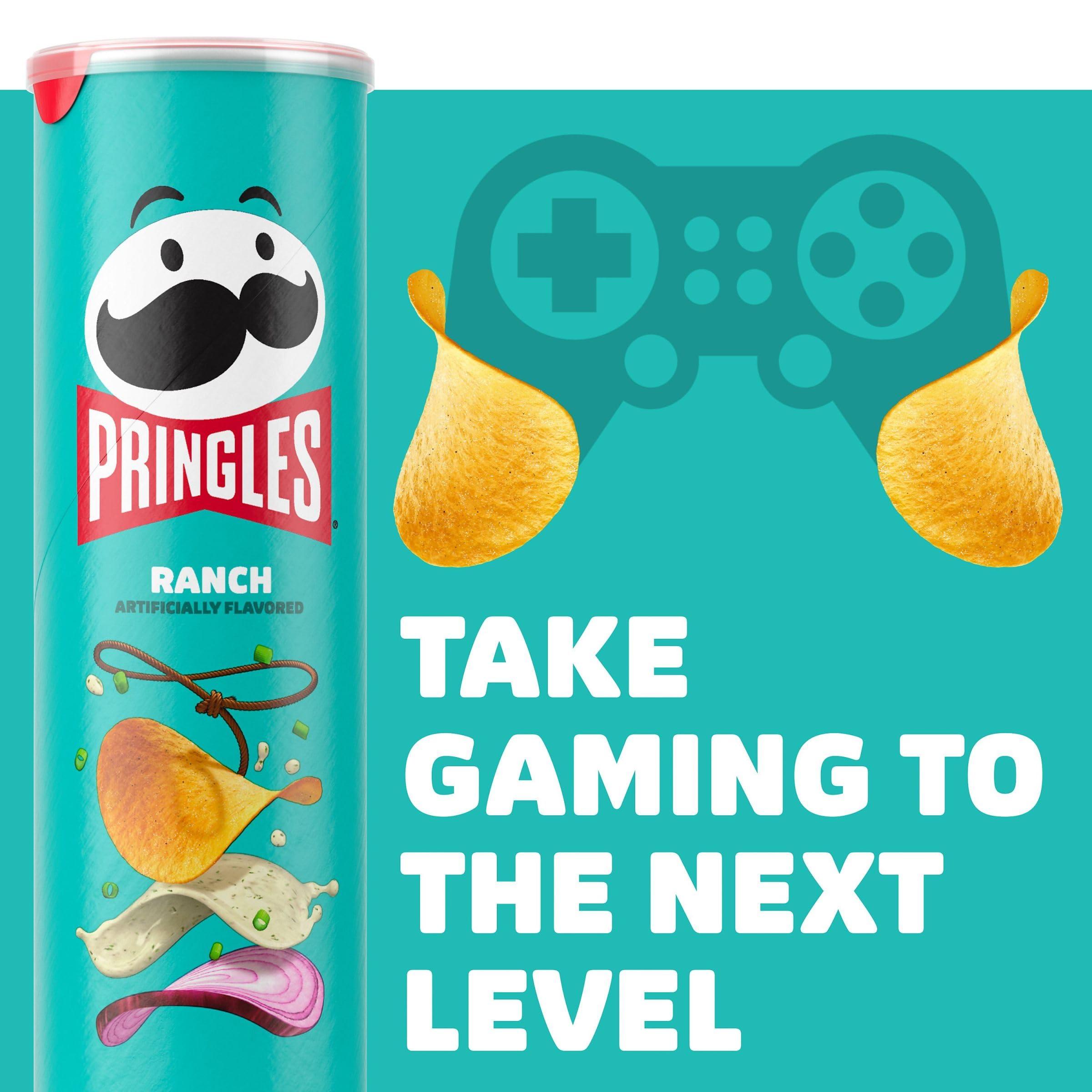 Pringles Pringles Potato Crisps Chips, Lunch Snacks, On-The-Go Snacks, Ranch, 5.5oz Can (1 Can)