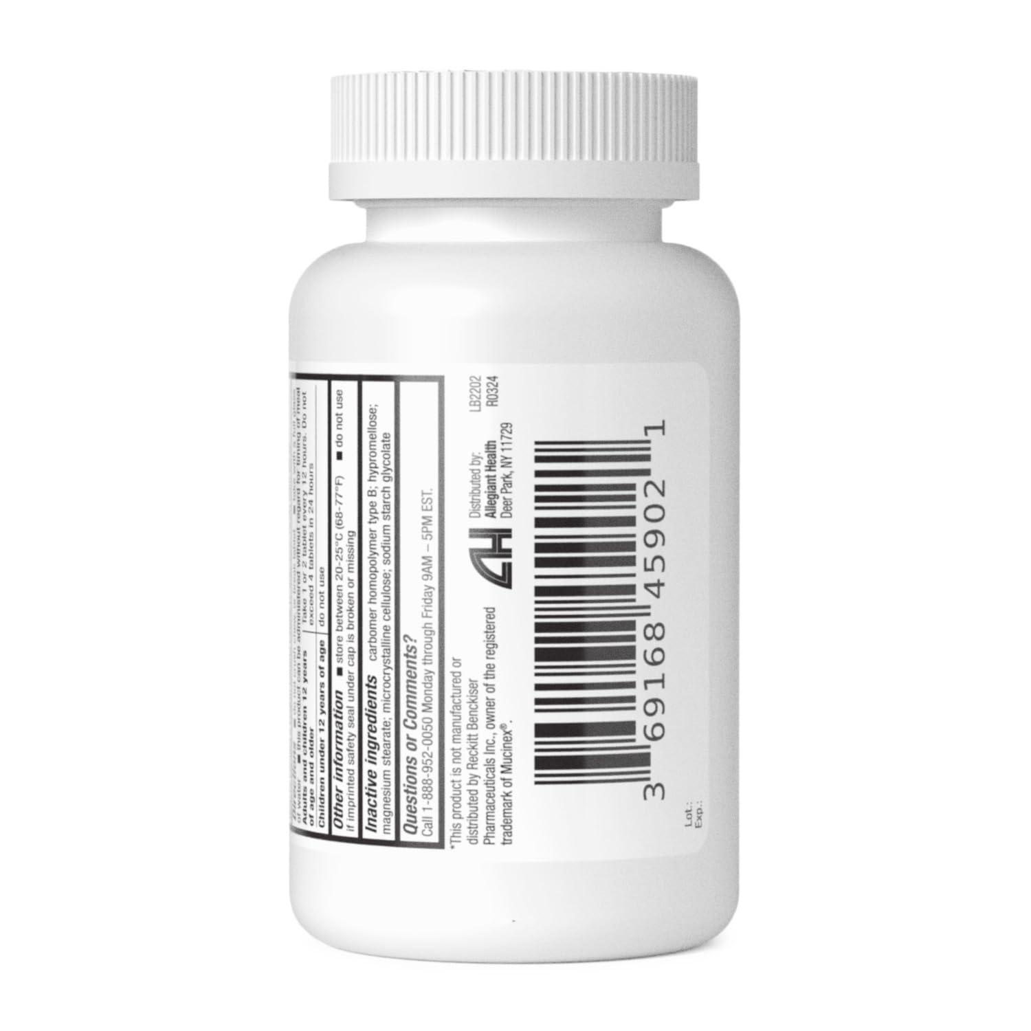 HealthA2Z HealthA2Z Mucus Relief | Guaifenesin 600 mg | 12 Hour | No Benzene | Expectorant | Relieves Chest Congestion | Thins and Loosens Mucus | Extended Release (150 Counts)