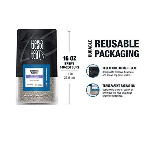 Tiesta Tea Tiesta Tea - Dried Organic Lavender Flower | Premium Loose Leaf Tea Blend | Non-Caffeinated Tea | Make Hot or Iced Tea | 100% Raw Edible Lavender Buds, All Natural Flavors - 8oz Resealable Bulk Pouch