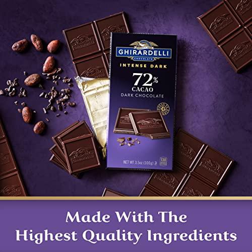 Ghirardelli Chocolate Company Ghirardelli Intense Dark 72% Cacao Twilight Delight Chocolate Bar, 3.5 Ounce (Pack of 12)