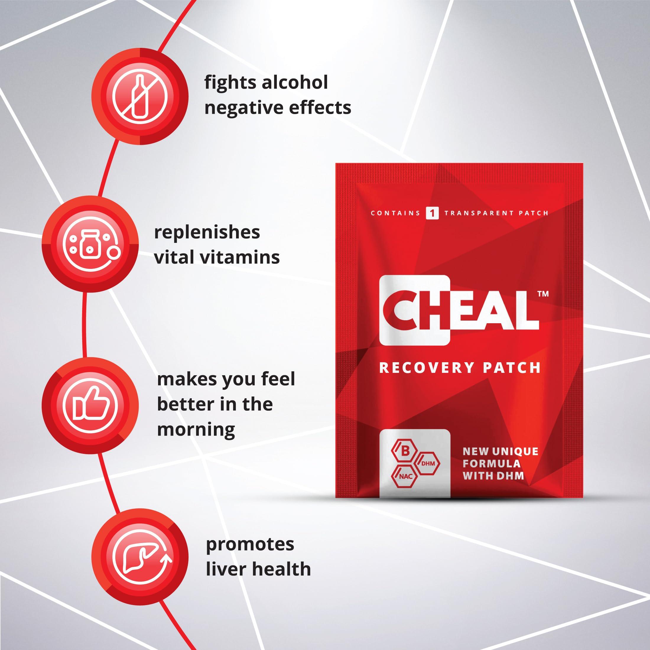CHEAL Recovery Patch 5 Pack - Natural Replenishing Formula for Better Mornings | Before Drinking Use