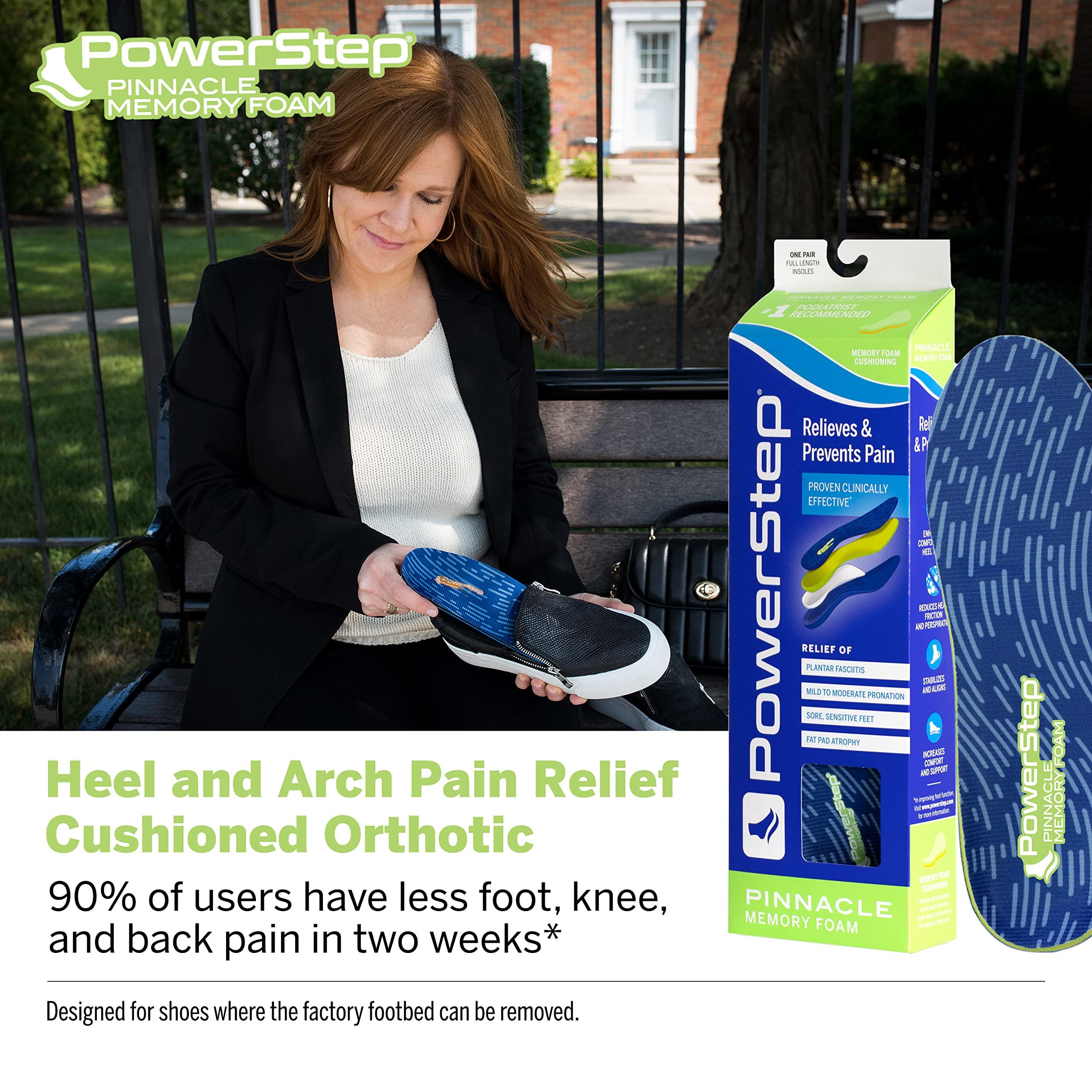 Powerstep Powerstep Unisex Adult Memory Foam Insoles, Blue/Green, Men\'s 11-11.5