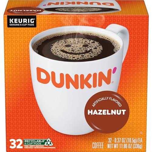 Dunkin\' Dunkin\' Hazelnut Flavored Coffee, 128 Keurig K-Cup Pods
