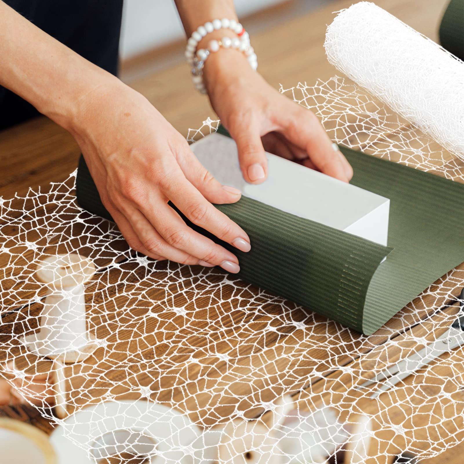 SEWACC SEWACC Wrapping Mesh Paper Gauze DIY Floral Bouquet Packaging Materials Florist Supplies for Valentines Day Holiday Wedding Birthday White