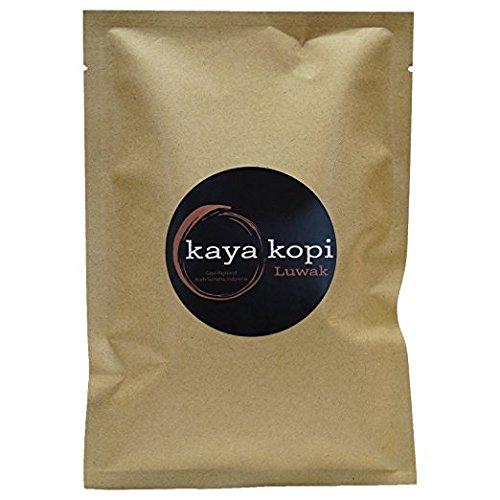 Kaya Kopi Premium Kopi Luwak From Indonesia Wild Palm Civets Arabica Coffee Beans (Kopi Luwak Medium Roast, 0.35 Ounce (Pack of 1))