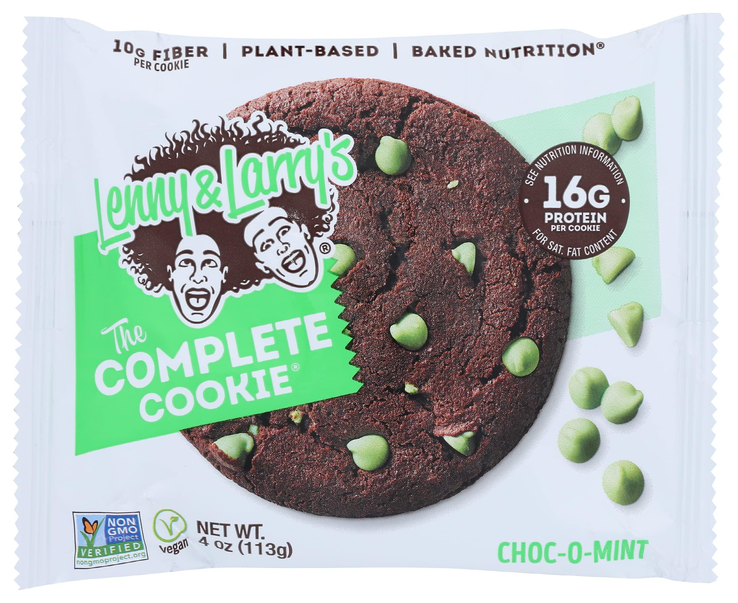 Lenny & Larry\'s Lenny & Larry\'s The Complete Cookie, Choc-O-Mint, 16g Plant-Based Protein, Vegan, Non-GMO, 4 Oz (Pack of 12)