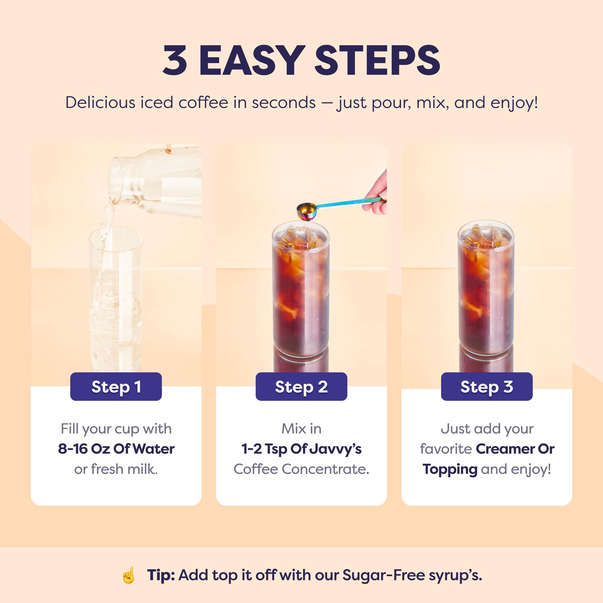 Javy Coffee Javy Coffee Concentrate - Cold Brew Coffee, Perfect for Instant Iced Coffee, Cold Brewed Coffee and Hot Coffee, 35 Servings - Caramel