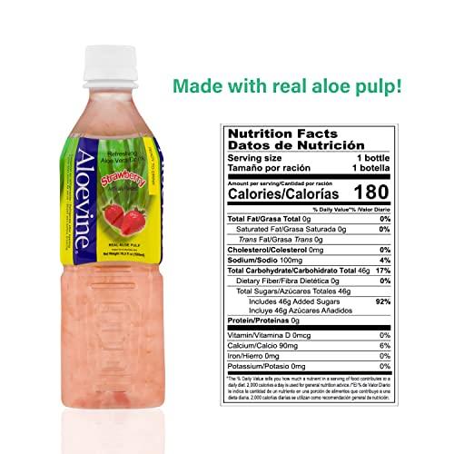 Aloevine Aloevine Aloe Vera Drink (Strawberry, 16.9 oz 10 Pack)