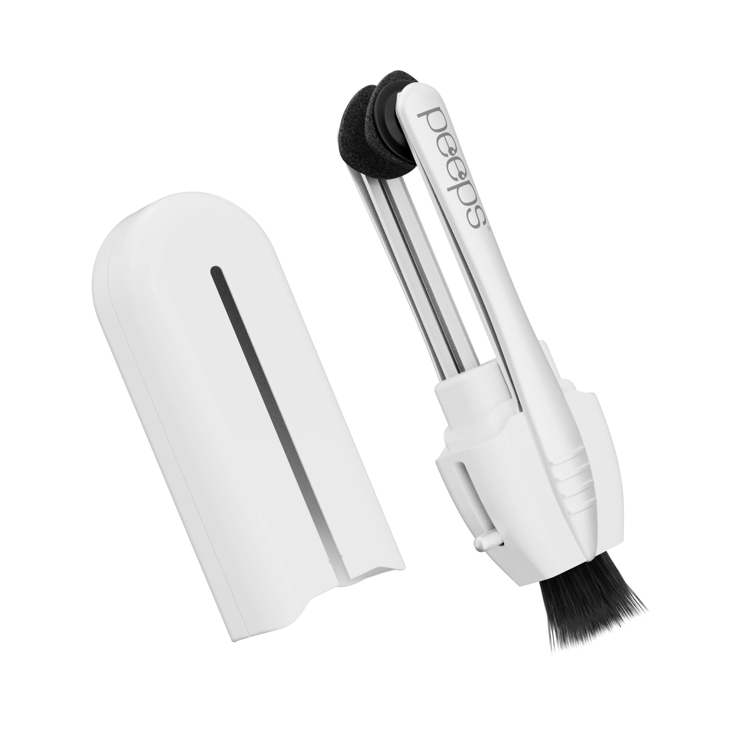 Peeps CarbonKlean Peeps Glasses Cleaner - for Eyeglasses, Reading Glasses, and More - Lens Cleaner with Carbon Microfiber Tech - Injected White - 1 Count (Pack of 1)