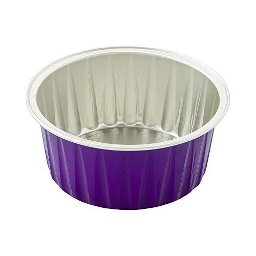 Restaurantware Restaurantware 4 Ounce Disposable Ramekins 100 Round Creme Brulee Disposable Cups - Oven-Safe For Cupcakes And Muffins Purple Aluminum Disposable Baking Cups Freezer-Safe Lids Sold Separately