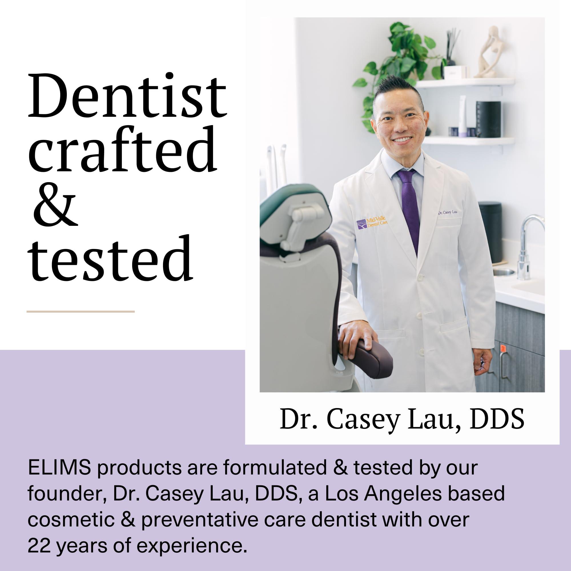 ELIMS Elims Nano Hydroxyapatite Toothpaste  Fluoride-Free, Xylitol Remineralizing, Whitening for Sensitive Teeth, SLS-Free, Lavender Vanilla Mint Toothpaste for Adults & Kids, 4oz