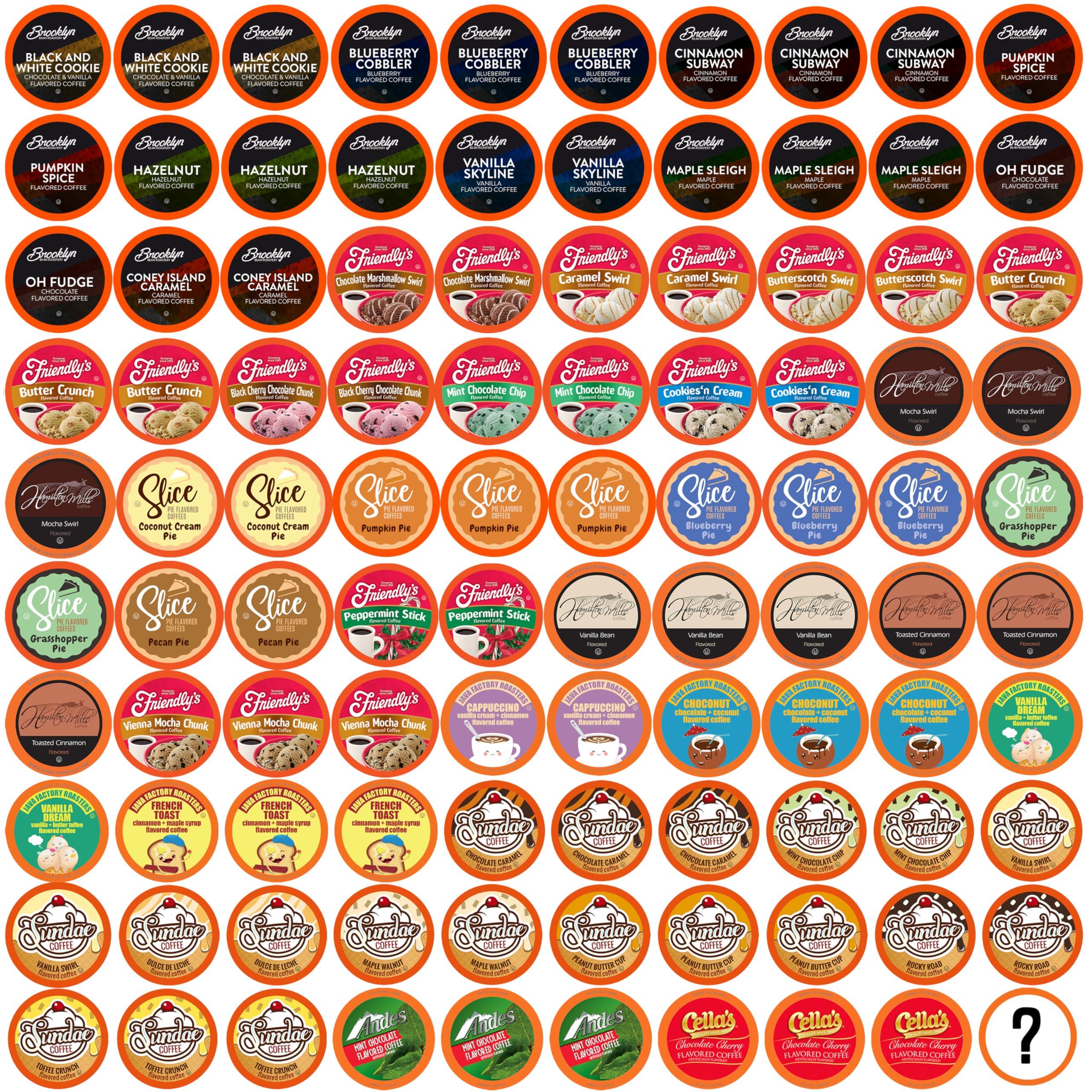 Two Rivers Coffee Two Rivers Coffee Pods Compatible with K Cup Brewers Including 2.0, Assorted Flavored Coffee 100 Count